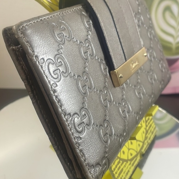 🔥LIKE NEW GUCCI GUCCISSIMA LEATHER LOGO CONTINENTAL WALLET - Picture 12 of 13